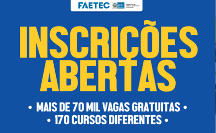 Inscrições FAETEC 2022